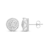 Thumbnail Image 1 of Diamond Star Frame Circle Stud Earrings 1/3 ct tw Sterling Silver