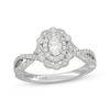 Thumbnail Image 1 of Neil Lane Bridal Oval-Cut Diamond Halo Engagement Ring 5/8 ct tw 14K White Gold