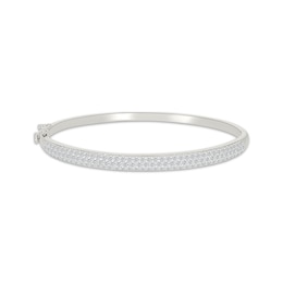 Diamond Three-Row Bangle Bracelet 2 ct tw 14K White Gold