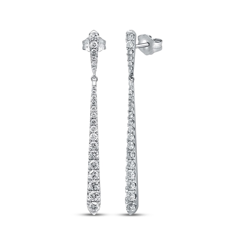 Main Image 1 of Lab-Grown Diamonds by KAY Graduated Drop Earrings 1 ct tw 14K White Gold