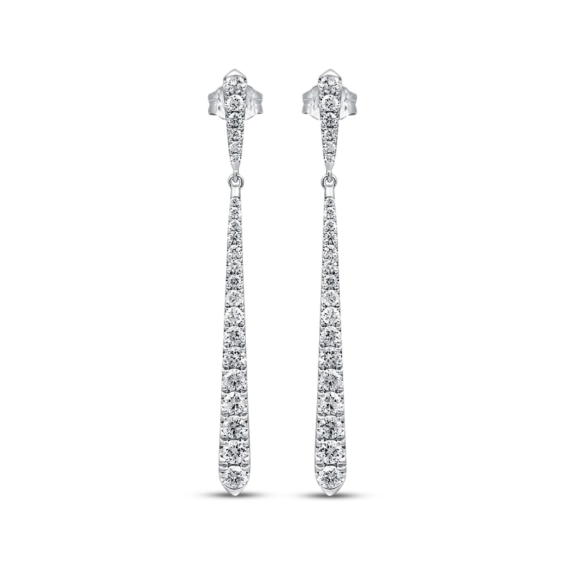 Main Image 2 of Lab-Grown Diamonds by KAY Graduated Drop Earrings 1 ct tw 14K White Gold