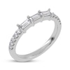 Thumbnail Image 2 of Baguette & Round-Cut Diamond Three-Stone Anniversary Ring 1/3 ct tw 14K White Gold