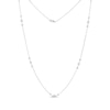 Thumbnail Image 1 of Diamond Bezel-Set Trio Station Necklace 1/2 ct tw 10K White Gold 18&quot;