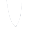 Thumbnail Image 3 of Diamond Bezel-Set Trio Station Necklace 1/2 ct tw 10K White Gold 18&quot;