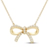 Thumbnail Image 1 of Diamond Bow Necklace 1/10 ct tw 10K Yellow Gold 18&quot;