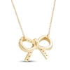 Thumbnail Image 3 of Diamond Bow Necklace 1/10 ct tw 10K Yellow Gold 18&quot;