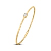 Thumbnail Image 2 of Lab-Grown Diamonds by KAY Emerald-Cut Solitaire Flex Bangle Bracelet 1/2 ct tw 10K Yellow Gold 7&quot;