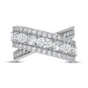 Thumbnail Image 3 of Lab-Grown Diamonds by KAY Oval & Round-Cut Crossover Multi-Row Ring 2 ct tw 14K White Gold