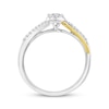 Thumbnail Image 3 of Multi-Diamond Promise Ring 1/6 ct tw 24K Yellow Gold Vermeil Sterling Silver