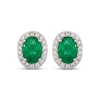 Thumbnail Image 2 of Le Vian Oval-Cut Emerald & Diamond Stud Earrings 1/4 ct tw 14K Vanilla Gold