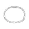 Thumbnail Image 1 of Men's Diamond Mariner & Figaro Link Bracelet 1 ct tw Sterling Silver 8.5&quot;