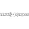 Thumbnail Image 3 of Men's Diamond Mariner & Figaro Link Bracelet 1 ct tw Sterling Silver 8.5&quot;