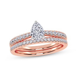 Adore Pear-Shaped Diamond Bridal Set 1/2 ct tw 14K Rose Gold