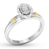 Thumbnail Image 3 of Diamond Engagement Ring 1/20 ct tw Round-cut 10K Two-Tone Gold - Size 7