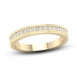 Adore Diamond Wedding Band 1/5 ct tw Round-Cut 10K Yellow Gold