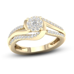 Diamond Engagement Ring 3/8 ct tw Round-Cut 10K Yellow Gold