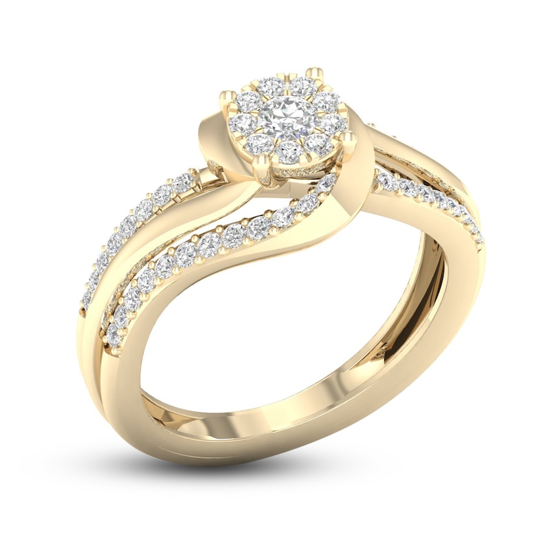 Diamond Engagement Ring 3/8 ct tw Round-Cut 10K Yellow Gold | Kay Outlet