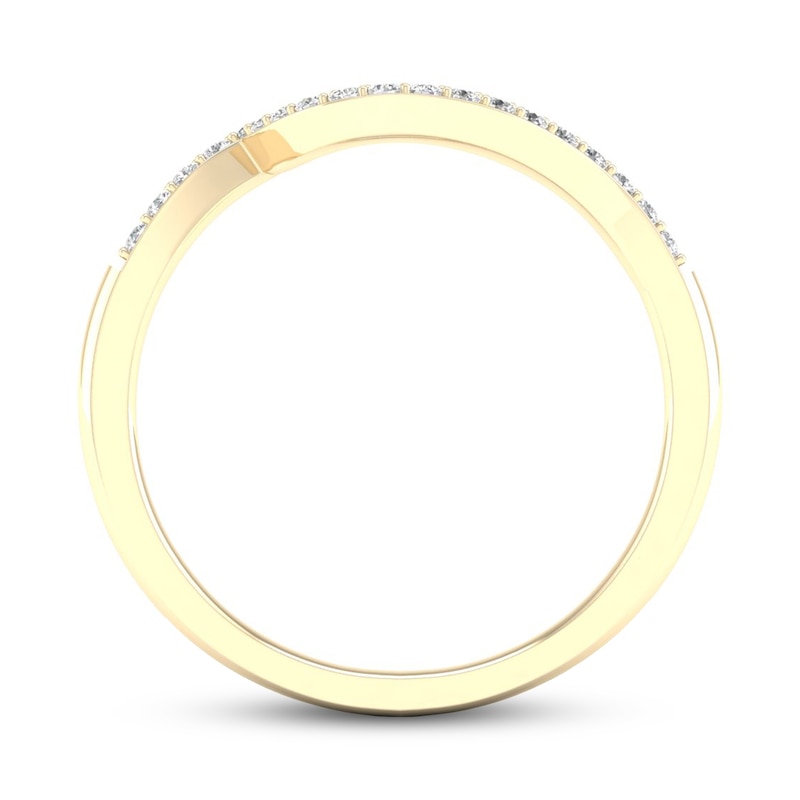 Main Image 4 of Diamond Wedding Band 1/10 ct tw Round-Cut 10K Yellow Gold