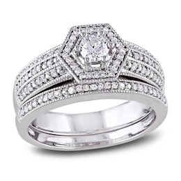 Adore Diamond Bridal Set 1/2 ct tw Round-Cut 14K White Gold