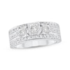 Thumbnail Image 1 of Princess-Cut Diamond Three-Stone Engagement Ring 1 ct tw 14K White Gold