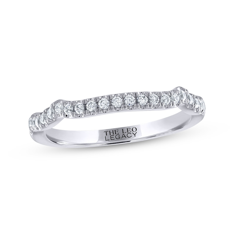 Main Image 1 of THE LEO Legacy Lab-Grown Diamond Round-Cut Wedding Band 1/5 ct tw 14K White Gold