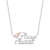 Thumbnail Image 1 of Disney Treasures Toy Story Diamond &quot;Pizza Planet&quot; Necklace 1/6 ct tw Sterling Silver & 10K Rose Gold 18&quot;