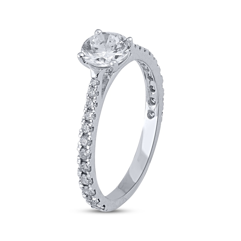 Diamond Engagement Ring 1 ct tw Round-cut 18K White Gold