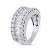 Thumbnail Image 2 of Baguette & Round-Cut Diamond Channel Ring 3 ct tw 14K White Gold