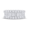 Thumbnail Image 3 of Baguette & Round-Cut Diamond Channel Ring 3 ct tw 14K White Gold