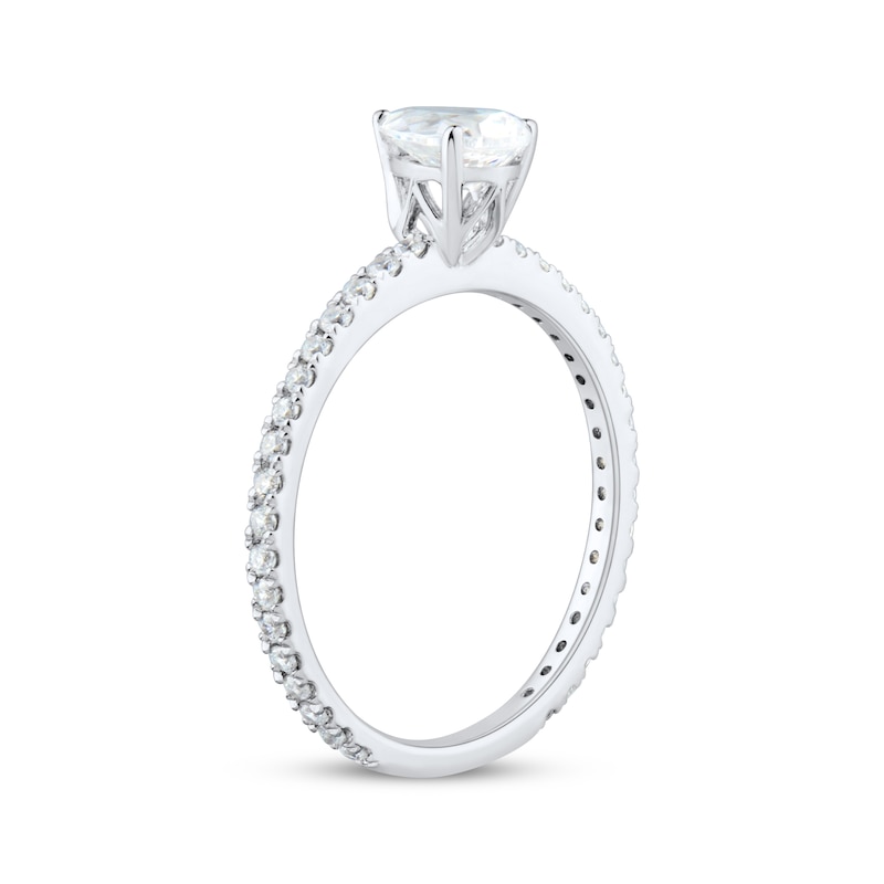 Main Image 2 of Certified Pear-Shaped Diamond Engagement Ring 3/4 ct tw Platinum