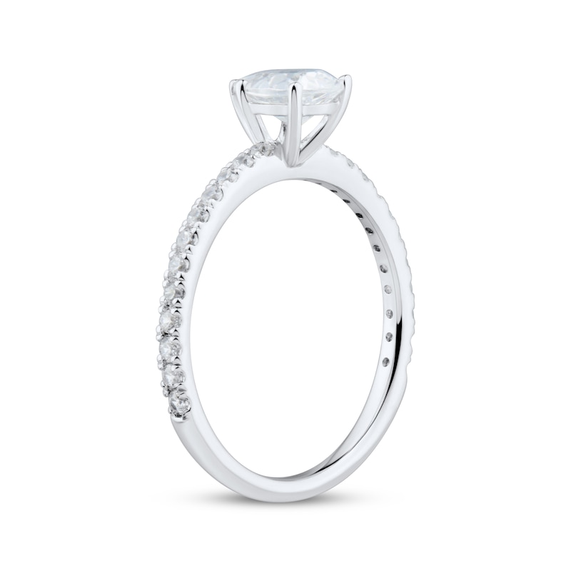 Main Image 2 of Certified Pear-Shaped Diamond Engagement Ring 1 ct tw Platinum