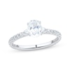 Thumbnail Image 0 of Certified Oval-Cut Diamond Engagement Ring 1-1/4 ct tw Platinum