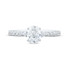 Thumbnail Image 2 of Certified Oval-Cut Diamond Engagement Ring 1-1/4 ct tw Platinum