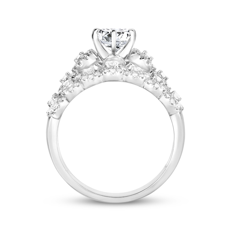 Main Image 3 of Round-Cut Diamond Bridal Set 1-1/5 ct tw 14K White Gold