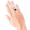Thumbnail Image 3 of Men's Black & White Multi-Diamond Center Square Ring 2 ct tw 10K White Gold