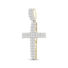 Thumbnail Image 1 of Men's Diamond Cross Charm 1-1/2 ct tw 10K Yellow Gold & White Rhodium Plate