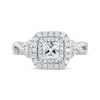 Thumbnail Image 2 of Princess-Cut Diamond Double-Frame Engagement Ring 1 ct tw 14K White Gold