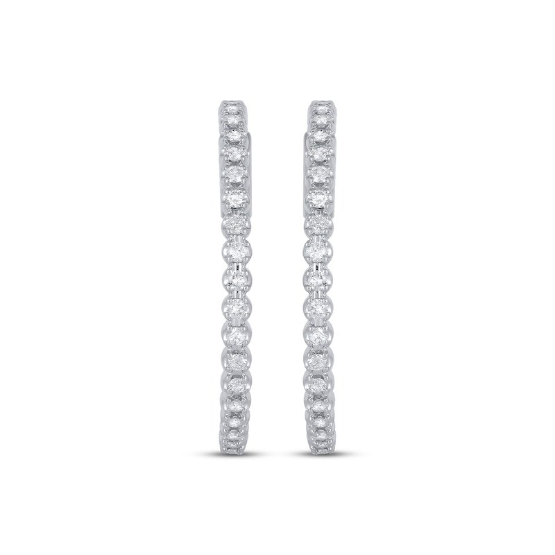 Lab-Created Diamonds by KAY Inside-Out Hoop Earrings 2 ct tw 14K White Gold