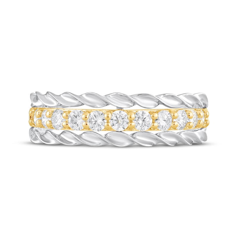 Main Image 3 of Diamond Twist Anniversary Band 1/2 ct tw 14K Two-Tone Gold