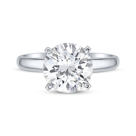 Lab-Created Diamonds by KAY Round-Cut Solitaire Engagement Ring 3 ct tw 14K White Gold (I/SI2)