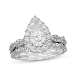 Neil Lane Artistry Pear-Shaped Lab-Grown Diamond Halo Bridal Set 1-7/8 ct tw 14K White Gold