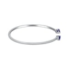 Thumbnail Image 2 of Pear-Shaped Blue Sapphire & Diamond Bangle Bracelet 1/20 ct tw 10K White Gold