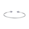 Thumbnail Image 3 of Pear-Shaped Blue Sapphire & Diamond Bangle Bracelet 1/20 ct tw 10K White Gold