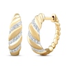 Thumbnail Image 1 of Diamond Twist Hoop Earrings 1/5 ct tw 10K Yellow Gold