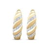 Thumbnail Image 2 of Diamond Twist Hoop Earrings 1/5 ct tw 10K Yellow Gold