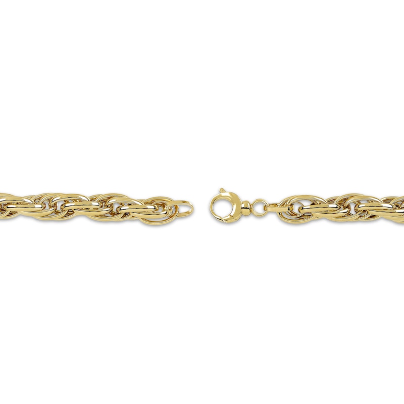 Main Image 3 of Hollow Rope Chain Necklace 7.3mm 10K Yellow Gold 20&quot;