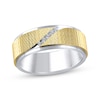 Thumbnail Image 1 of Men's Diamond Wedding Band 1/15 ct tw 10K Two-Tone Gold