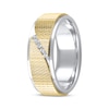 Thumbnail Image 2 of Men's Diamond Wedding Band 1/15 ct tw 10K Two-Tone Gold