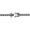 Thumbnail Image 2 of Men's Black & White Diamond Line Necklace 8 ct tw Sterling Silver 20"