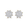 Thumbnail Image 2 of Men's Multi-Diamond Octagon Stud Earrings 1/4 ct tw 10K Yellow Gold